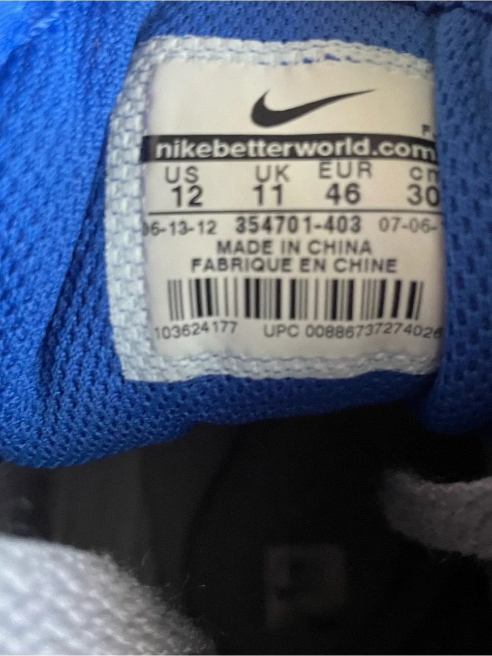Nike Sweet Classic High Men’s Basketball Royal Blue/White Size 12 Vintage Look